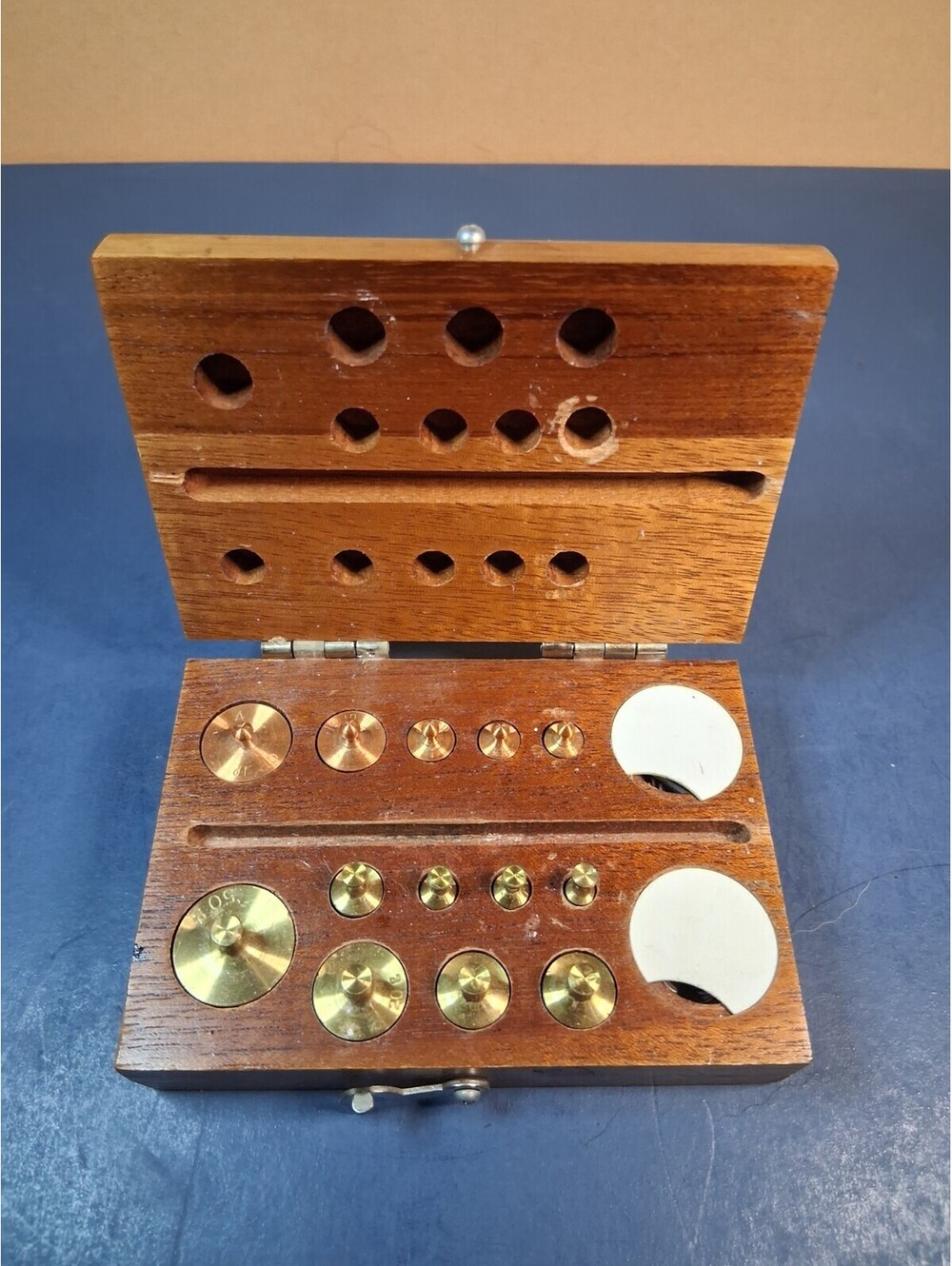 Vintage Christian Becker Torsion Balance Weight Set In A Branded Wooden Box
